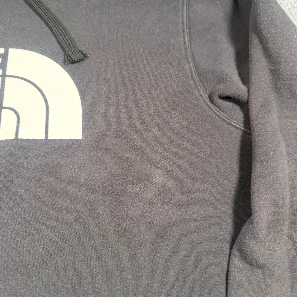 The North Face Mens XL Half Dome Logo Hoodie Sweatshirt Black Charcoal Fleece